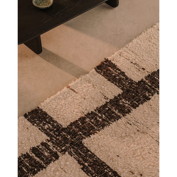 Krēmkrāsas divpusējs vilnas paklājs 160x230 cm Hadin – Kave Home-image-2