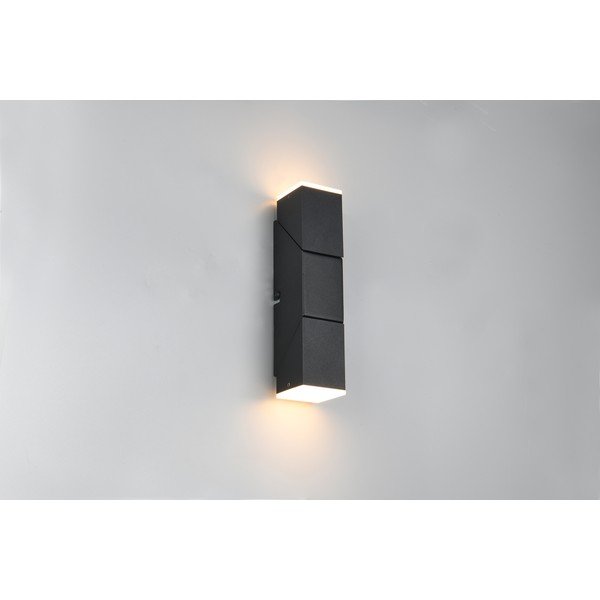 Matēti melna LED sienas lampa Raglan – Trio-image-2