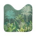 Zaļš tekstila vannas istabas paklājiņš tualetei 45x45 cm Vagabonde – douceur d'intérieur