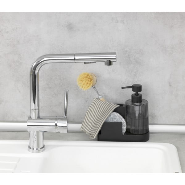 Melns mazgāšanas līdzekļu turētājs no polirezīna Pina – Wenko-image-2