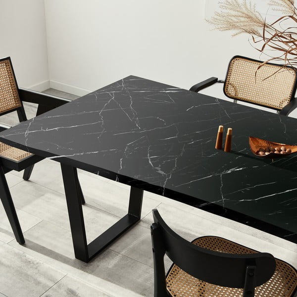 Uzlīme mēbelēm 200x60 cm Black and White Marble – Ambiance