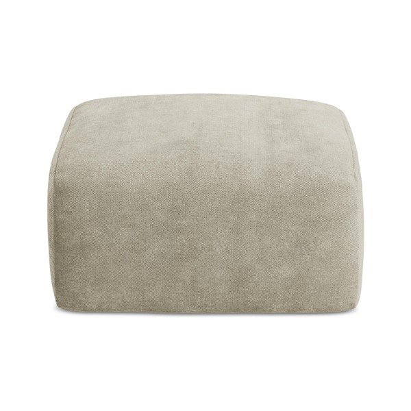 Bēšs kāju soliņš no šenila auduma Leila – Makamii