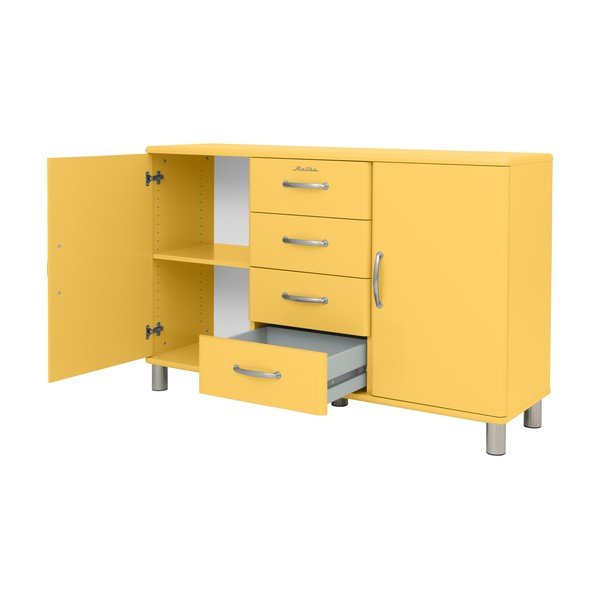 Dzeltena zema kumode 146x92 cm Malibu – Tenzo-image-4