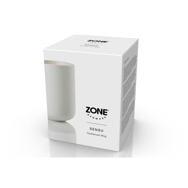 Balts māla trauks zobu birstei Sensu – Zone-image-1