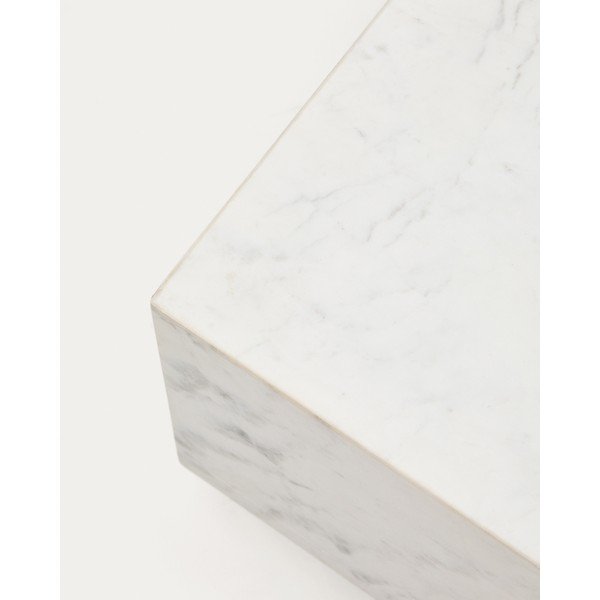 Balts marmora žurnālgaldiņš 50x100 cm Sorein – Kave Home-image-4