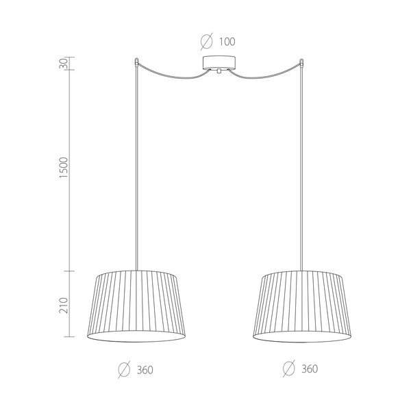 Melna divviru piekaramā lampa Sotto Luce KAMI Elementary M 2S-image-2