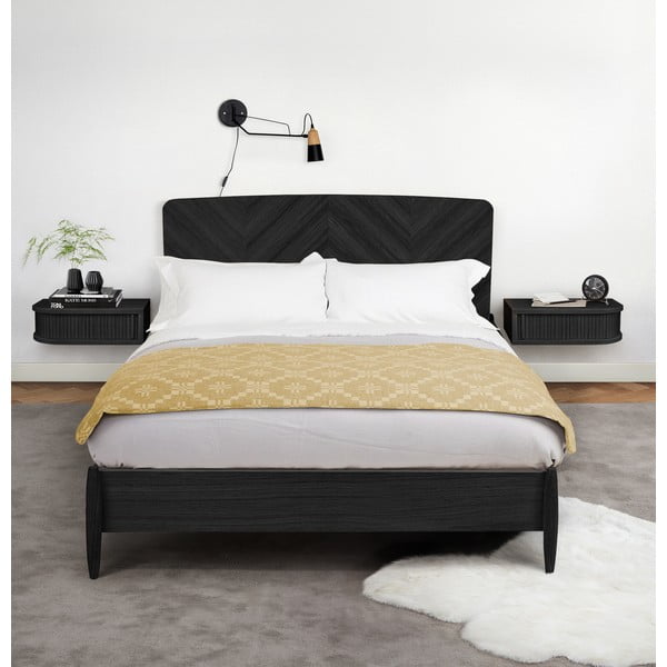 Melns naktsskapītis ar ozolkoka imitāciju Farsta – Woodman-image-1