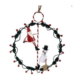 Ziemassvētku vainags ø 14 cm Santa & Snowman on Wreath – G-Bork