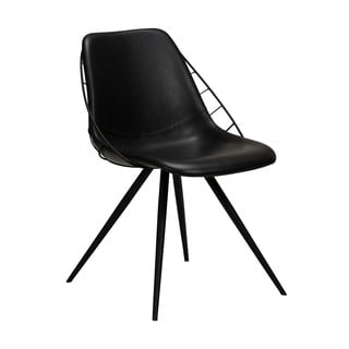 Melns mākslīgās ādas ēdamistabas krēsls DAN-FORM Denmark Sway