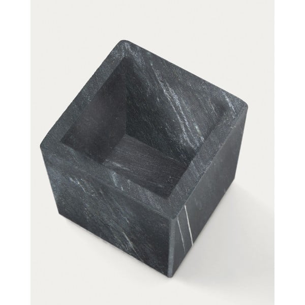 Tumši pelēks marmora trauks zobu birstei Aixa – Kave Home-image-3