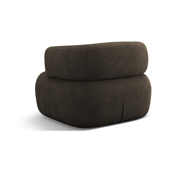 Brūns atpūtas krēsls no buklē auduma Jenny – Micadoni Home-image-2