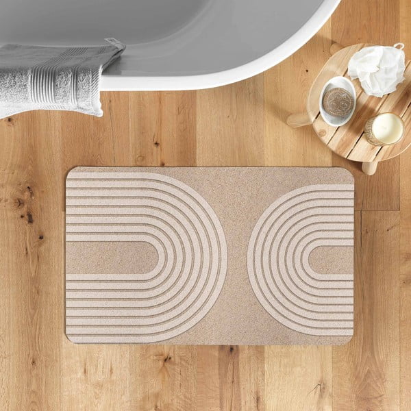 Gaiši brūns vannas istabas paklājiņš 50x80 cm Adriel – douceur d'intérieur-image-1