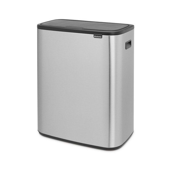 Matētas sudraba krāsas ar pieskārienu atverama tērauda atkritumu tvertne 60 l Bo Touch Bin – Brabantia-image-3