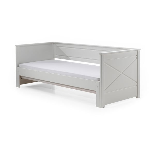 Balta izvelkama bērnu gulta 180x200/90x200 cm PINO – Vipack