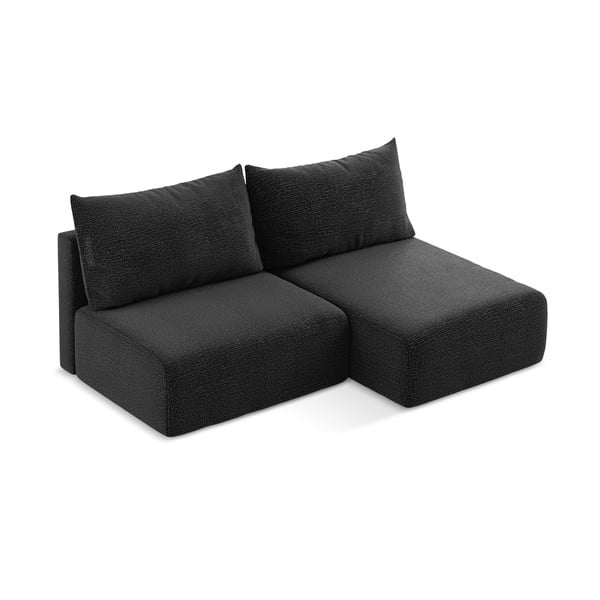 Melns salokāms/ar uzglabāšanas vietu stūra dīvāns (ar labo stūri) Kalena – Makamii-image-3