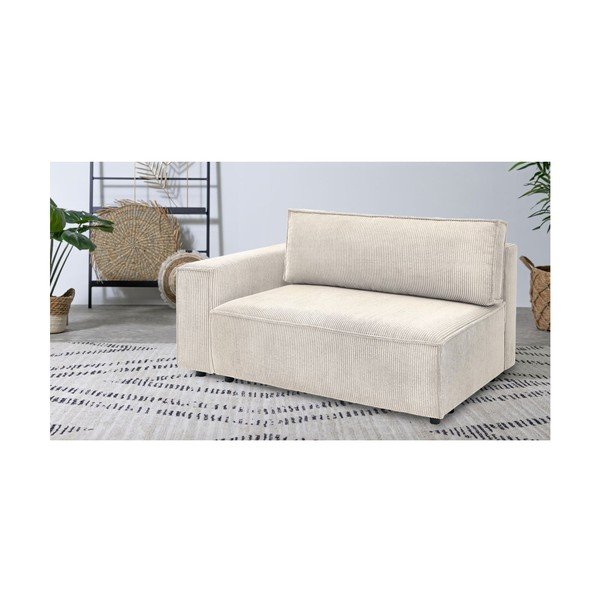 Krēmkrāsas velveta modulārais dīvāns (ar kreiso stūri) Nihad modular – Bobochic Paris-image-1