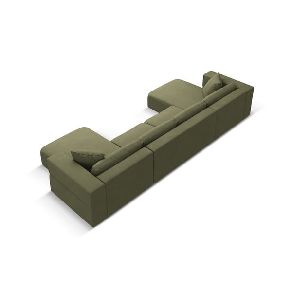 Gaiši zaļš stūra dīvāns (U veida) Esther – Milo Casa-image-3