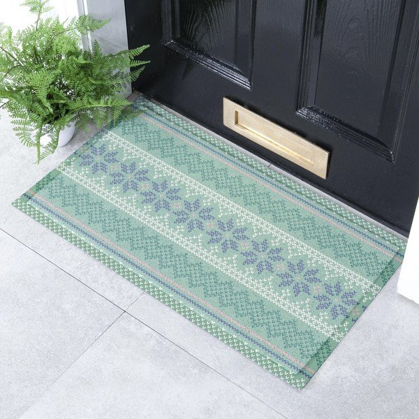 Pārstrādātas plastmasas kājslauķis 40x70 cm Fair Isle  – Artsy Doormats-image-1