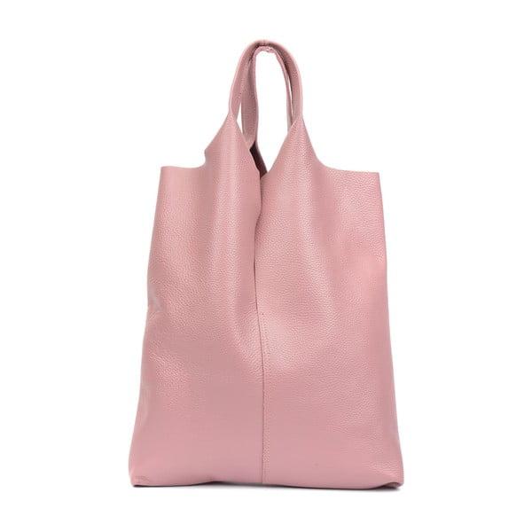 Gaiši rozā ādas iepirkumu soma Isabella Rhea