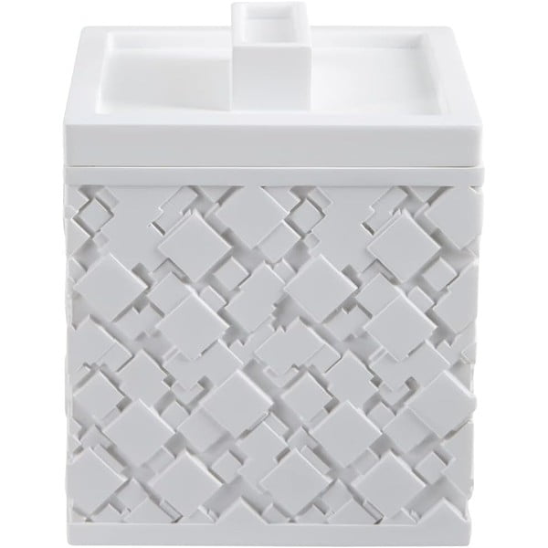 Balts polirezīna vannas istabas organizators vates plāksnītēm Agda – Spirella