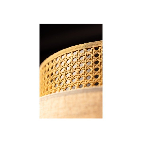 Dabīga toņa piekaramā lampa ar rotangpalmas abažūru/ar auduma abažūru Abra 2 – GTV-image-4