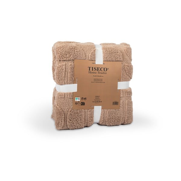 Brūns mikroplīša pleds 150x200 cm Rena – Tiseco Home Studio-image-2