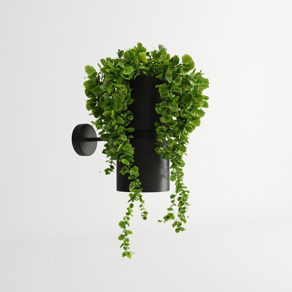Melna alumīnija sienas lampa KUKKIA – Thoro-image-2