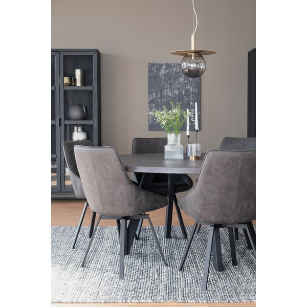 Pelēks grozāms krēsls Alison – Rowico-image-2