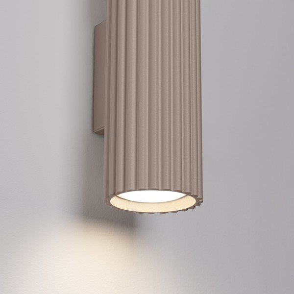 Pelēkbrūna metāla sienas lampa ø 6,5 cm Gleam – Sollux-image-3