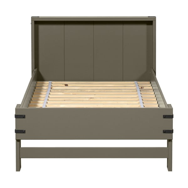 Zaļa vienvietīga gulta 90x200 cm Bobby – WOOOD-image-2