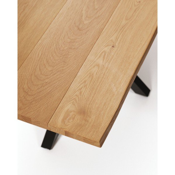Ēdamgalds ar ozolkoka imitācijas galda virsmu 90x160 cm Argo – Kave Home-image-4