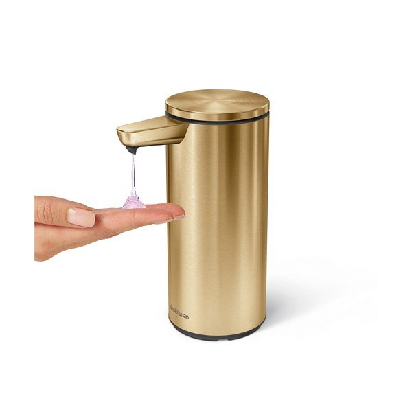 Spīdīgas zelta krāsas tērauda automātisks ziepju dozators 266 ml – simplehuman-image-2