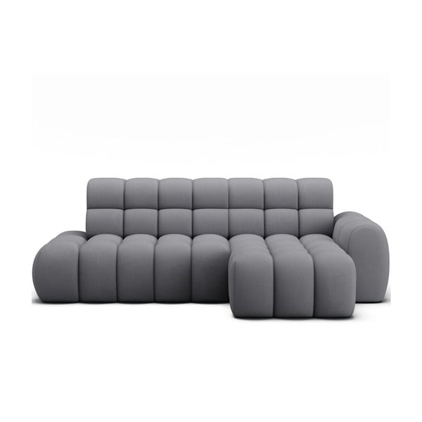 Pelēks salokāms stūra dīvāns (ar labo stūri/ar zvilni) Ceedro – ELTAP