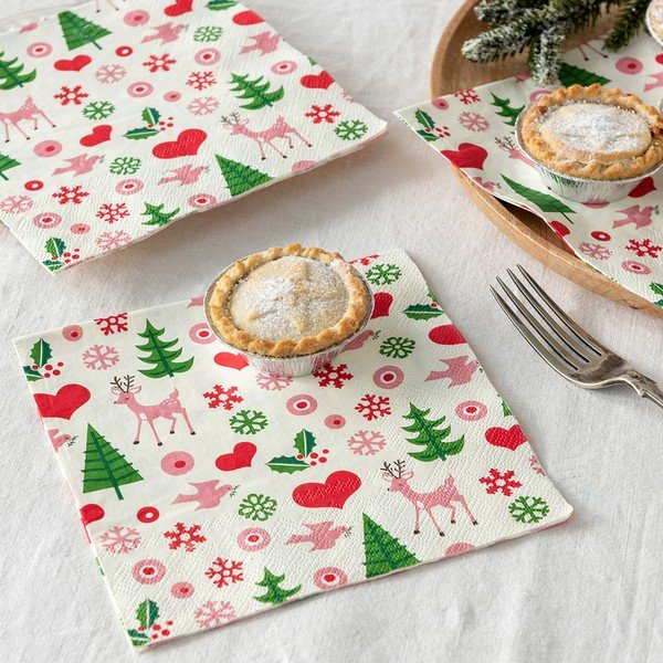 Salvetes (20 gab.) 25x25 cm 50s Christmas – Rex London-image-1