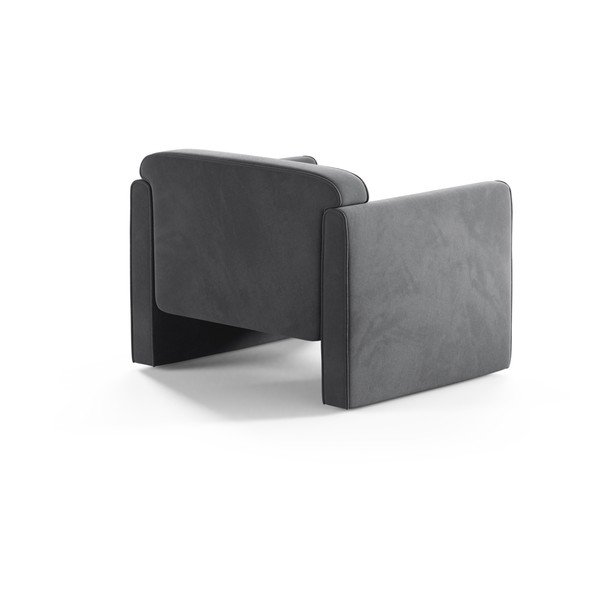 Pelēks samta atpūtas krēsls Abby – Micadoni -image-2