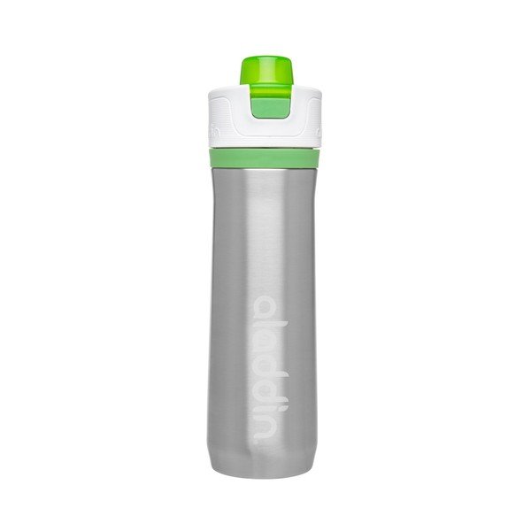 Sporta vakuuma ūdens pudele ar zaļām detaļām Aladdin, 600 ml