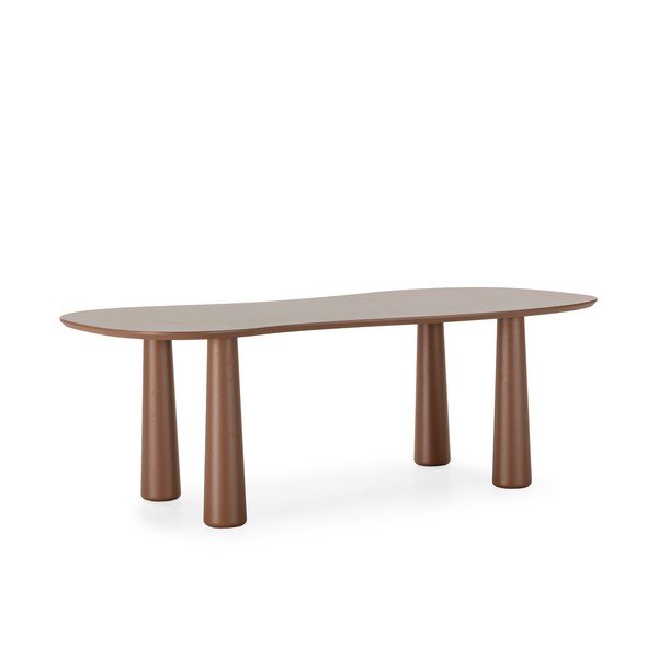 Brūns žurnālgaldiņš ar priedes masīvkoka galda virsmu 110x220 cm Nahia – MOME-image-4