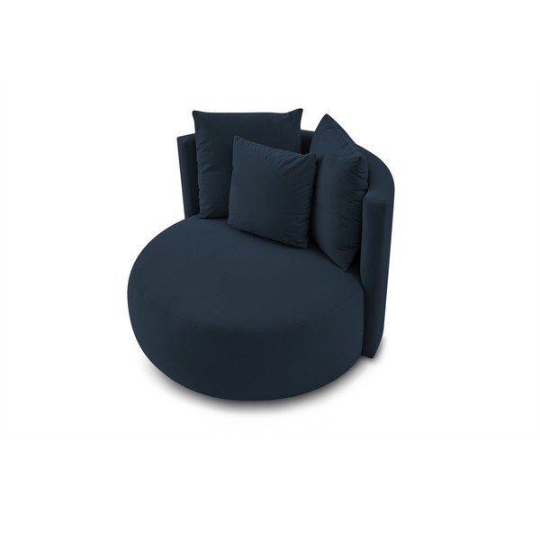 Tumši zils samta atpūtas krēsls Cesar – Bobochic Paris-image-4