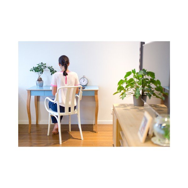 Tumši tirkīza rakstāmgalds Ragaba Lillo, garums 85 cm-image-3