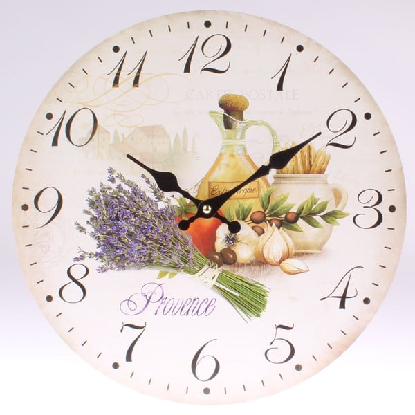 Koka sienas pulkstenis Dakls Provence, ⌀ 34 cm