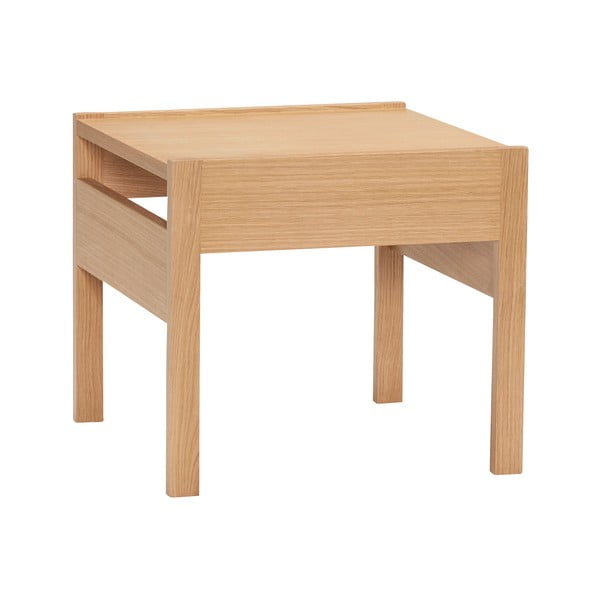 Sānu galdiņš ar ozolkoka imitācijas galda virsmu 50x50 cm Forma – Hübsch