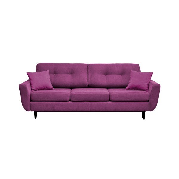 Violets trīsvietīgs izlaižams dīvāns ar melnām kājām Mazzini Sofas Jasmin-image-2