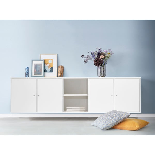 Balts piekarināms grāmatplaukts 220x61 cm Mistral – Hammel Furniture-image-1