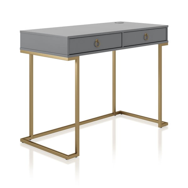 Pelēks rakstāmgalds CosmoLiving by Cosmopolitan Camila-image-1