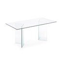 Ēdamgalds ar stikla galda virsmu 90x200 cm Burano – Kave Home