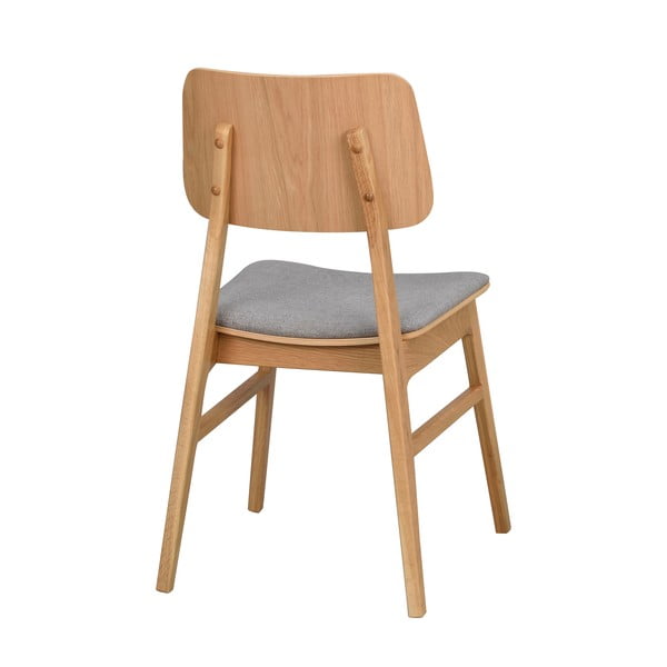 Gaiši brūns ēdamistabas krēsls ar gaiši pelēku sēdekli Rowico Nagano-image-4