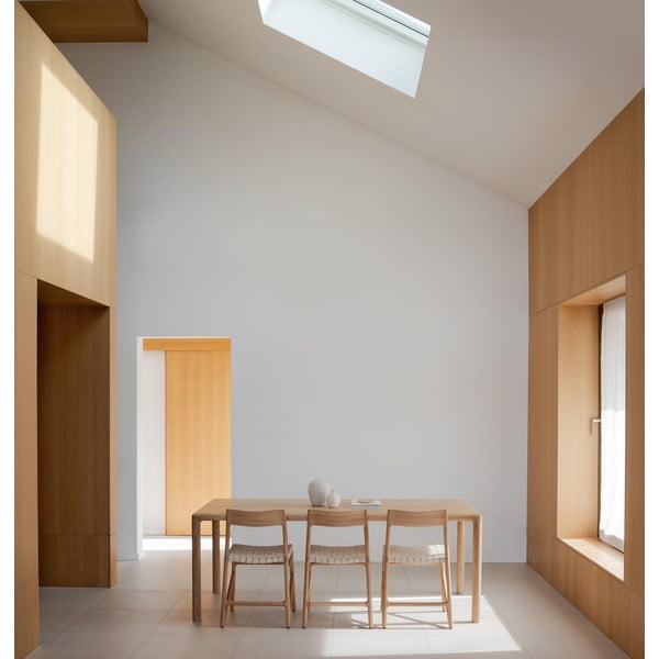 Ozola masīvkoka ēdamgalds 90x200 cm Derven – Gazzda-image-2