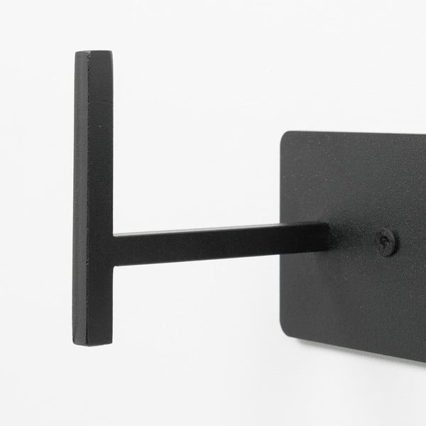 Melns metāla sienas pakaramais 64 cm Chapman – Spinder Design-image-4