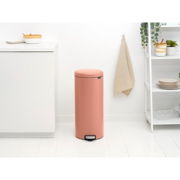 Lašrozā tērauda atkritumu tvertne ar pedāli 30 l NewIcon – Brabantia-image-1