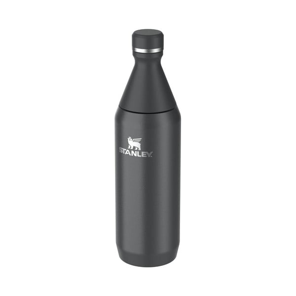 Melna nerūsējošā tērauda termopudele 600 ml All Day Slim Bottle Black – Stanley-image-1